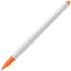 Ручка шариковая Tick, белая с оранжевым, белый, оранжевый, пластик