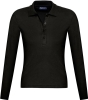 Рубашка поло женская с длинным рукавом Podium 210 черная, черный, хлопок