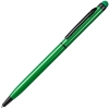 TOUCHWRITER  BLACK, ручка шариковая со стилусом для сенсорных экранов, зеленый/черный, алюминий, зеленый, алюминий