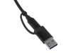 USB-хаб «Link» с коннектором 2-в-1 USB-C и USB-A, 2.0/3.0, черный