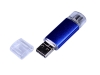 USB 3.0/micro USB/Type-C- флешка на 32 Гб, синий, металл