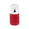 Бутылка для воды складная с карабином SPRING; красная, 550/250 мл,  силикон, красный, силикон