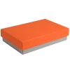 Коробка подарочная CRAFT BOX, 17,5*11,5*4 см, серый, оранжевый, картон 350 гр/м2, серый, оранжевый, картон