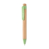 Ручка шариковая из бамбука, зеленый, бамбук