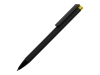 Ручка металлическая шариковая «Taper Metal» soft-touch, черный, желтый