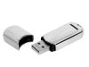 USB 2.0- флешка на 4 Гб каплевидной формы, серебристый, металл