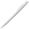 Ручка шариковая Pin, белая, белый, пластик