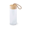 Бутылка для воды BURDIS, 420 мл, стекло/бамбук, бежевый, стекло