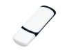 USB 2.0- флешка на 4 Гб с цветными вставками, черный, белый, пластик