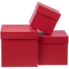 Коробка Cube, L, красная, красный, картон