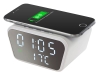 Настольные часы с функцией беспроводной зарядки «Wake», 10 Вт, белый, пластик, силикон