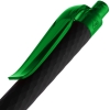 Ручка шариковая Prodir QS01 PRT-P Soft Touch, черная с зеленым, черный, зеленый, пластик; покрытие софт-тач