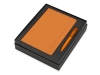 Подарочный набор Vision Pro soft-touch с ручкой и блокнотом А5, оранжевый, soft touch