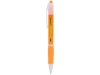 Ручка пластиковая шариковая «Trim», белый, оранжевый, пластик