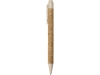 Ручка из пробки и переработанной пшеницы шариковая «Evora», коричневый, бежевый, пластик, пробка