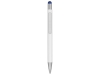 Ручка металлическая шариковая «Flowery» со стилусом, белый, металл
