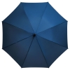 Зонт-трость Magic с проявляющимся рисунком в клетку, темно-синий, синий, эпонж; каркас - металл, стеклопластик; ручка - пластик, прорезиненный