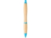 Ручка шариковая «Nash» из бамбука, голубой, пластик