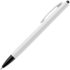 Ручка шариковая Tick, белая с черным, черный, белый, пластик