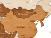 Интерьерная карта мира «World», коричневый, дерево
