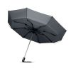 Складной реверсивный зонт, серый, полиэстер