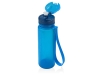Складная бутылка «Твист», синий, пластик, силикон