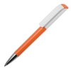 Ручка шариковая TAG, оранжевый корпус/белый клип, пластик, оранжевый, пластик