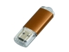 USB 2.0- флешка на 8 Гб с прозрачным колпачком, коричневый, металл
