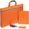 Набор Flexpen Shall Simple, оранжевый, оранжевый, искусственная кожа; нейлон; пластик; металл; покрытие софт-тач; полиэстер