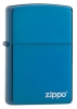 Зажигалка ZIPPO Classic с покрытием Sapphire™, латунь/сталь, синяя, глянцевая, 38x13x57 мм, синий