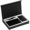 Коробка Silk с ложементом под ежедневник 10x16 см, аккумулятор и ручку, черная, черный, картон