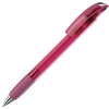 NOVE LX, ручка шариковая с грипом, прозрачный розовый/хром, пластик, розовый, серебристый, пластик, прорезиненная поверхность
