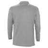 Рубашка поло мужская с длинным рукавом Winter II 210 серый меланж, серый, 15%; плотность 210 г/м²; пике, хлопок 85%; вискоза