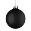 Елочный шар Finery Matt, 10 см, матовый черный, черный