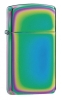 Зажигалка ZIPPO Slim® с покрытием Spectrum™, латунь/сталь, разноцветная, глянцевая, 29x10x60 мм, разноцветный
