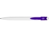 Ручка пластиковая шариковая «Какаду», белый, фиолетовый, пластик