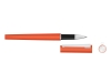 Ручка металлическая роллер «Brush R GUM» soft-touch с зеркальной гравировкой, оранжевый, soft touch