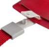 Карман для пропуска с лентой Staff, красный, красный, карман - полипропилен; лента - полиэстер
