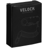 Кодовый замок для велосипеда Velock, черный, черный, корпус - металл, алюминий; оплетка пружины - пвх