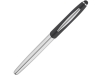 Набор «DOUBLETTE»: ручка шариковая, ручка роллер, черный, серебристый, металл