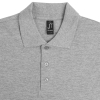 Рубашка поло мужская Summer 170, серый меланж, серый, плотность 170 г/м²; пике, хлопок 85%; вискоза, 15%; гребенная пряжа (пенье)