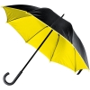 Зонт-трость Downtown, черный с желтым, черный, желтый