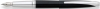 Перьевая ручка Cross ATX. Цвет - глянцевый черный/серебро. Перо - сталь, тонкое, черный, латунь, нержавеющая сталь