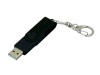 USB 3.0- флешка промо на 64 Гб с поворотным механизмом и однотонным металлическим клипом, черный, пластик