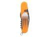 Нож перочинный, 109 мм, 8 функций, оранжевый, серебристый, пластик, металл