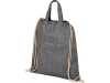 Сумка-рюкзак «Pheebs» из переработанного хлопка, 210 г/м², черный, полиэстер, хлопок