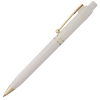 Ручка шариковая Raja Gold, белая, белый, пластик; металл