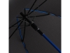 Зонт-трость «Colorline» с цветными спицами и куполом из переработанного пластика, черный, полиэстер