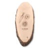 Oval wooden board with bark, бежевый, дерево