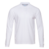 Рубашка поло мужская STAN длинный рукав хлопок/полиэстер 185, 04S, Белый, белый, 185 гр/м2, хлопок